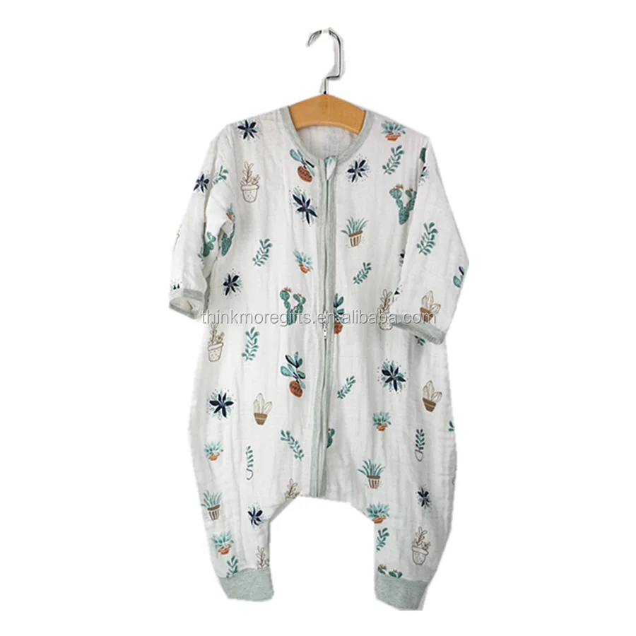 Ecofriendly Printing 100 Bamboo Muslin Baby Sleeping Bag With Feet