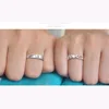 Angel wing true love Fine Wholesale 925 Sterling Silver Jewelry adjustable Couple Wedding Engagement Ring for a lifelong promise