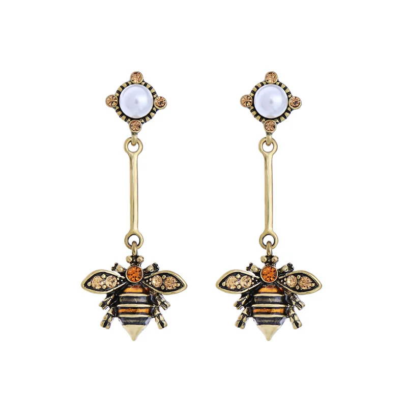 

ed01566c Vintage Cheap Bee Gold Earrings For Women