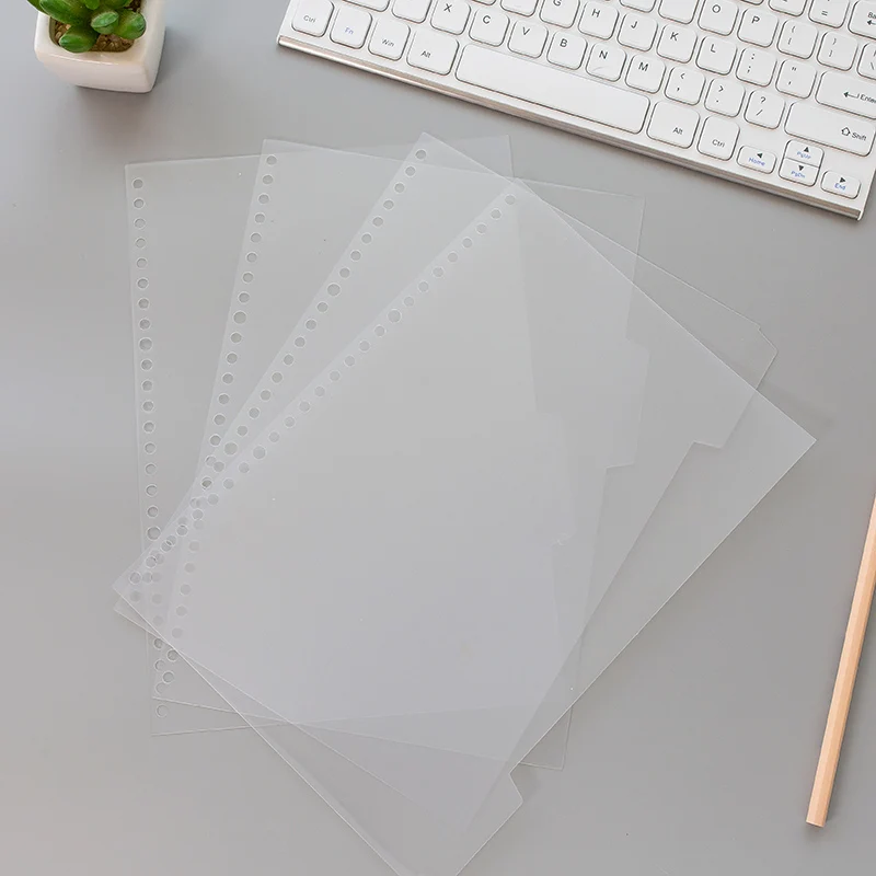 
High Quality Student B5 Size 60 pages Custom Printing Waterproof PP Hard Cover Loose Leaf Notebook 