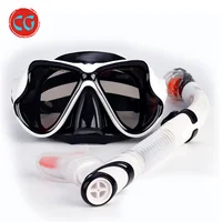 

Diving Snorkeling Snorkel Freediving Mask Set Anti Fog Goggles