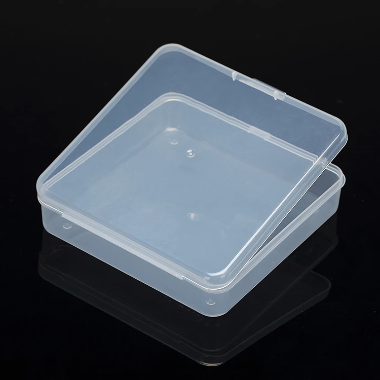 Custom Printing Clear Square Flip Top Flat Foldable Plastic Box - Buy ...