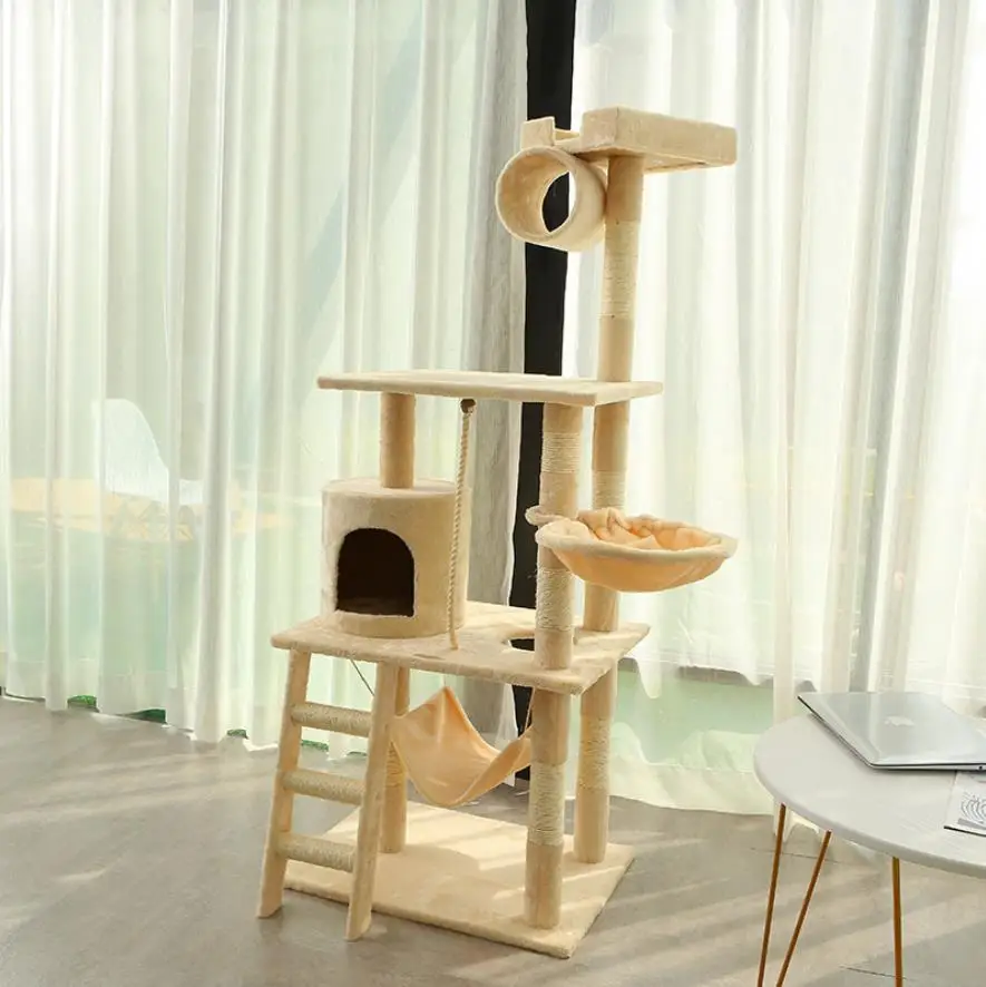 Cat Tree Toy Furniture Cat Activity Tree Purple Pet Toys Big Cat Tree