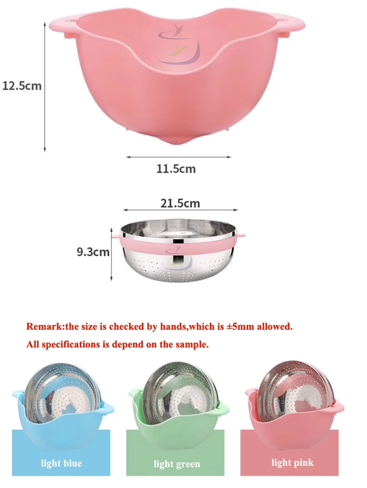 Food Grade Ss304 Kitchen Rice Fruit Vegetable Pasta Washing Stainless