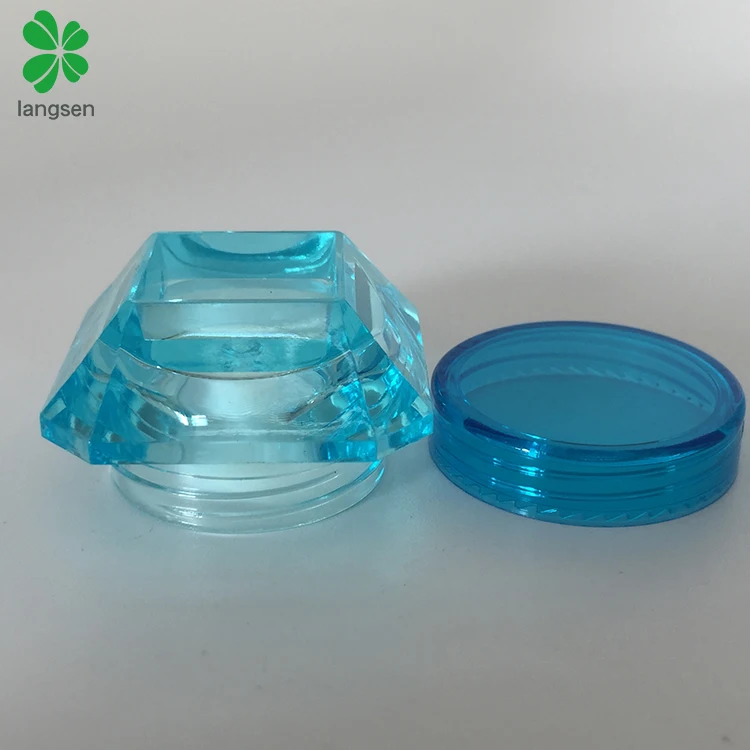  Plastic Small Diamond 5g 5ml Cosmetic Jar
