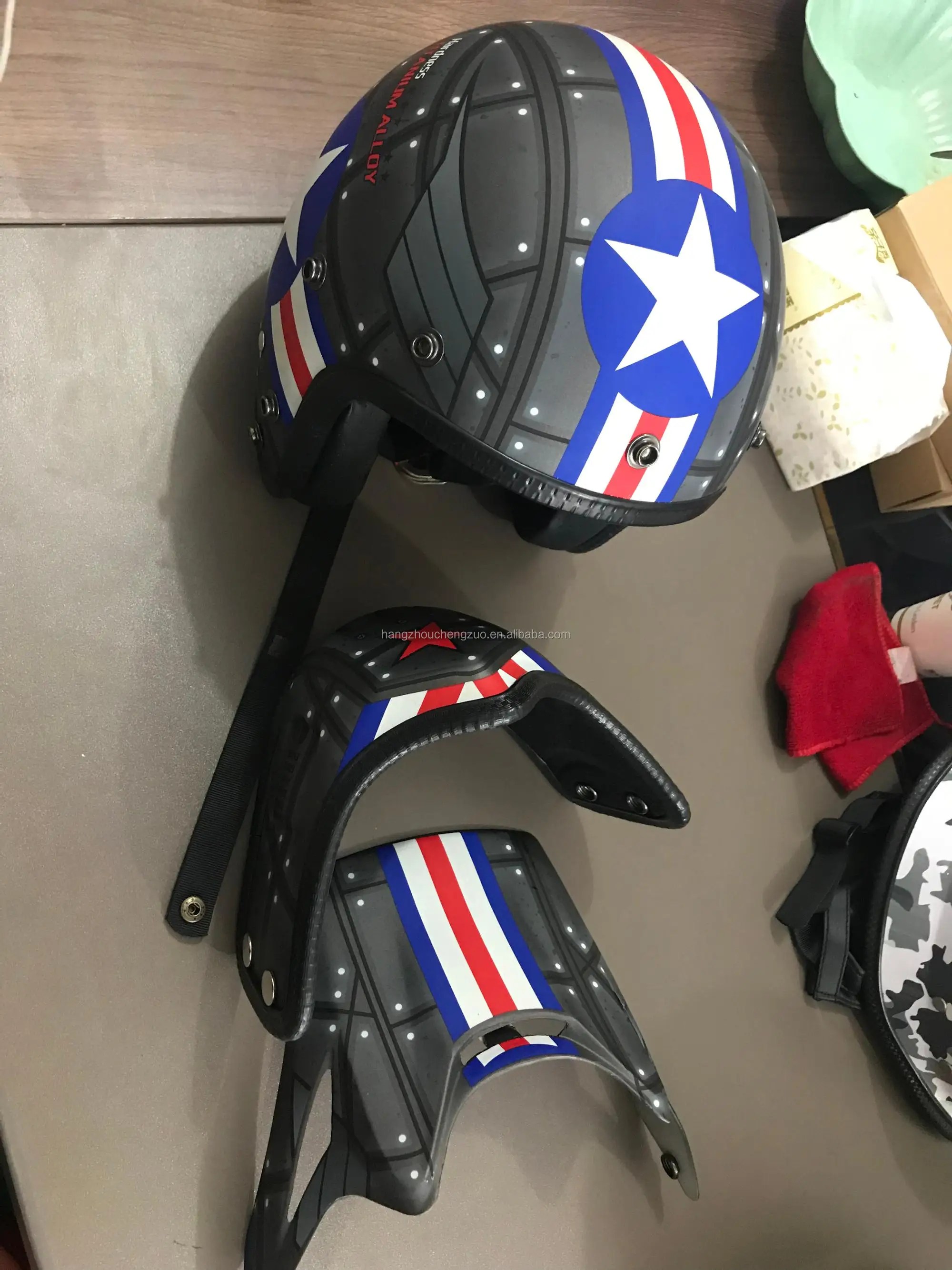 captain america dirt bike helmet