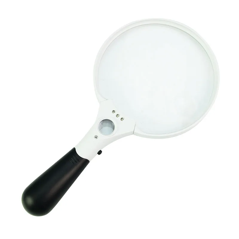 5.5 Inch Extra Large Led Handheld Magnifying Glass With Light - 2x 4x ...