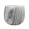 Wholesale Home decoration white marble look ceramic flower pot for succulent planter