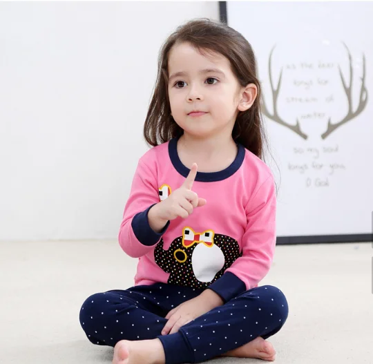

New Cotton Children's Pajamas Sets Keep Warm Baby Girls Boys Clothes Cartoon Kids Sleepwear Long Sleeve Tops+Pants 2Pcs