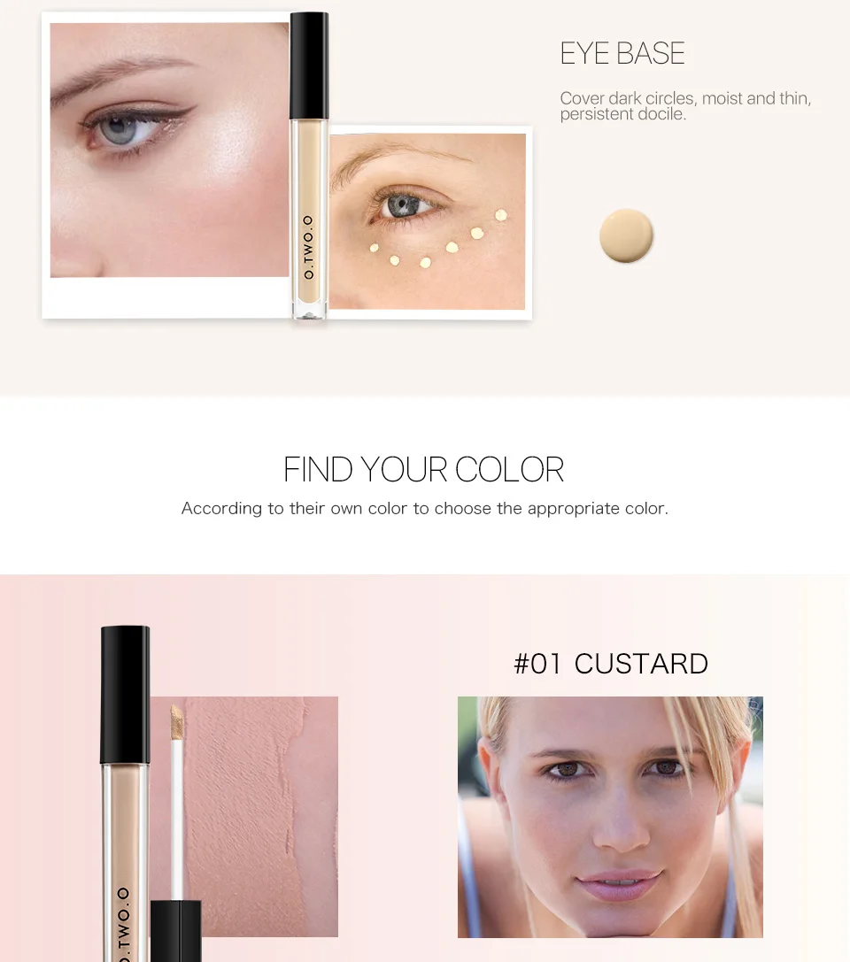 O.two.o Hot Correction Name Brand Makeup Lightweight Concealer Liquid