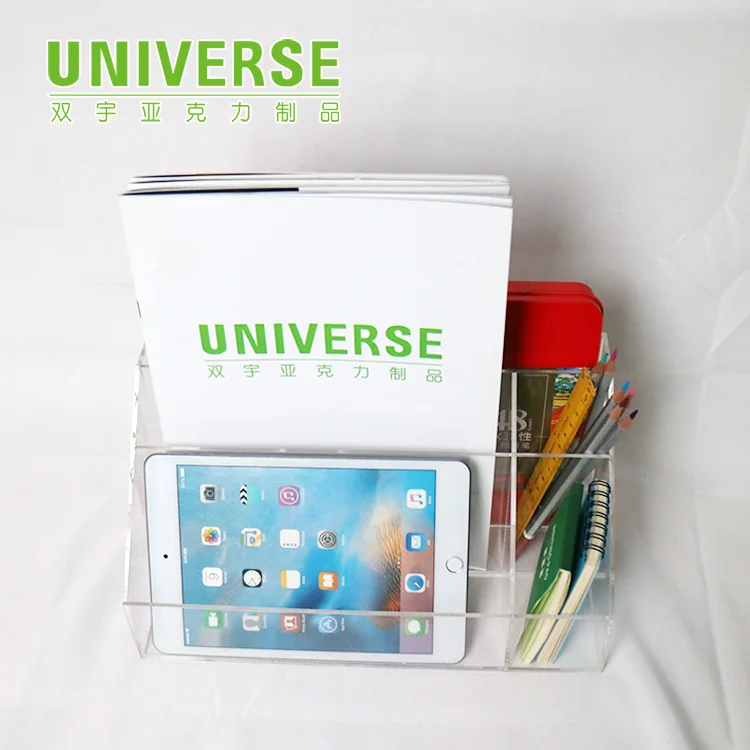 UNIVERSE high quality clear desktop acrylic file stand acrylic statio<em></em>nery display stand