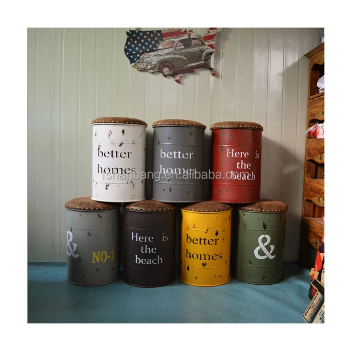 Industrial Loft Style Outdoor Furniture Metal Drum Chair Oil Drum Stool Buy Metal Drum Chair Oil Drum Stool Outdoor Furniture Oil Drum Furniture