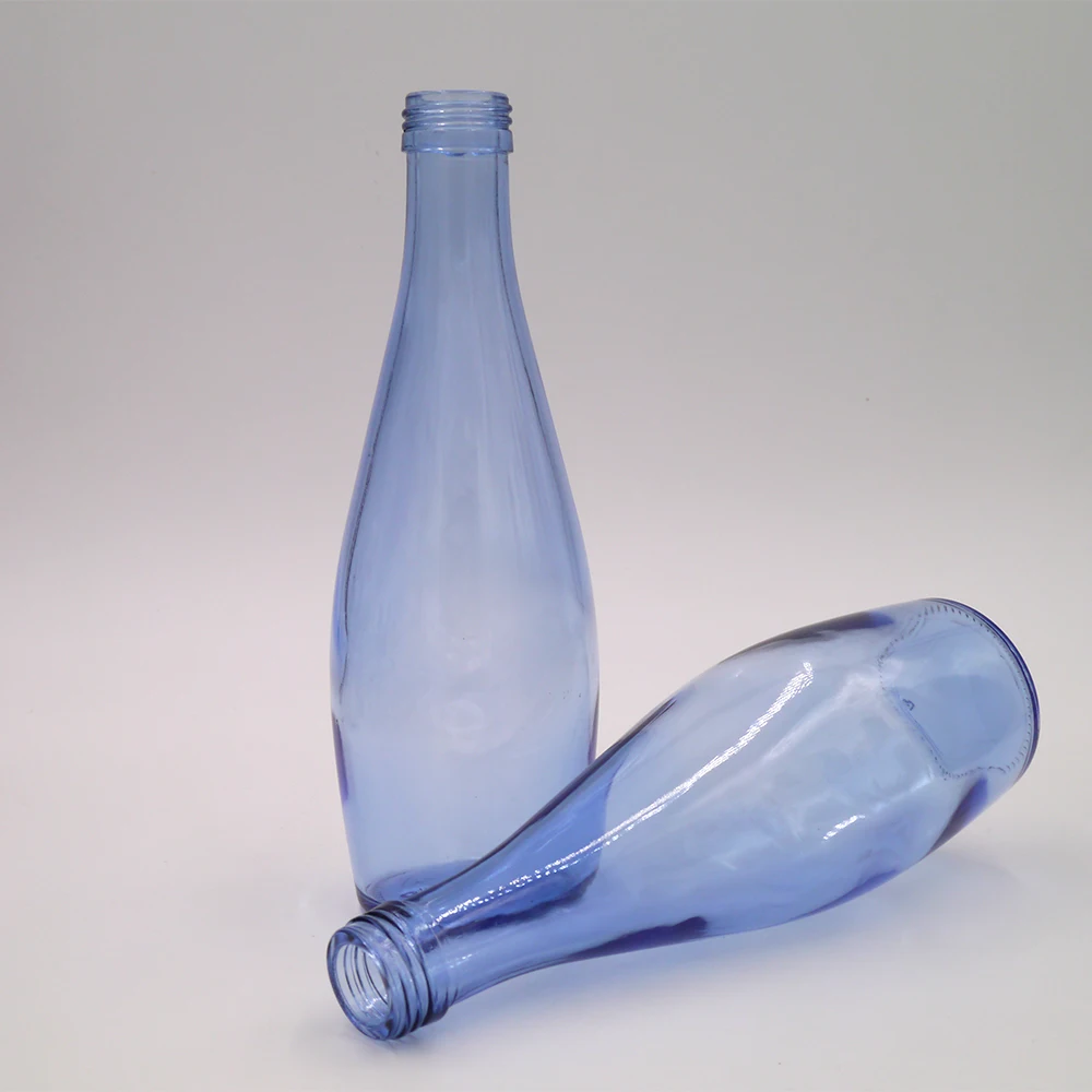 Wholesale 330ml 33cl Beverage Used Light Blue Glass Bottle With