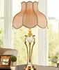 Elegant Art Decor Trophy Shaped Spanish Style Golden Brass Alabaster Desk Table Lamp with Shade BF11-10283h