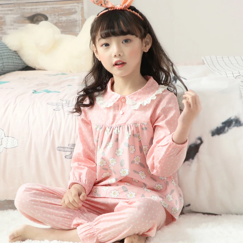 

Baby Kids Children Clothes Set Professional Supplier Summer 100% Organic Cotton Pajamas for Girls 3-12 Years Breathable Cartoon, Gray children clothes organic cotton