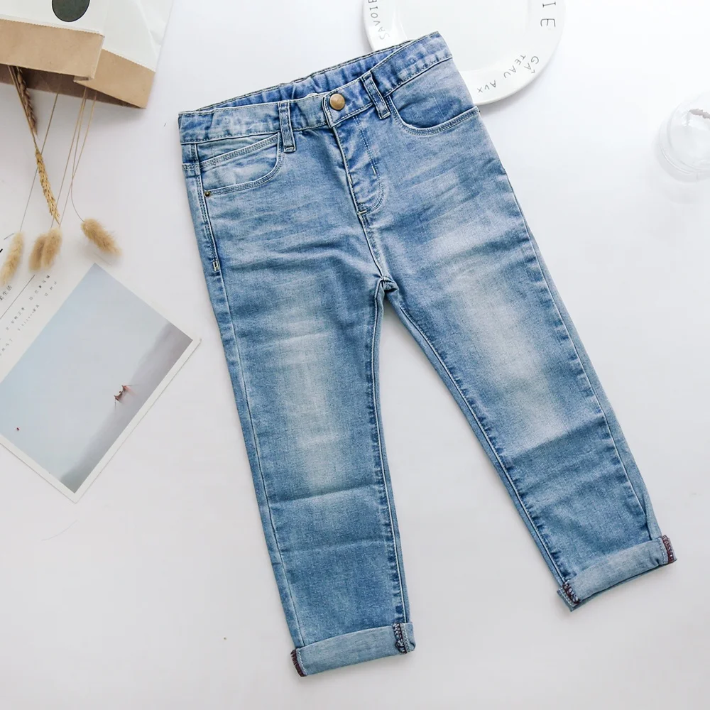 

Kids Jeans Pants Wholesale Kids Girls Jeans Distressed Wash Children Boy Pants Denim Trousers Jeans For Girl Kids