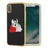 3D animal embroidery pu leather cover case for iphone X