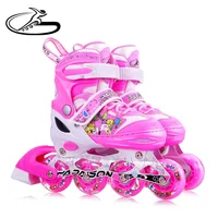 

China TOP 1 Hot selling full flashing roller inline skates with helmets for children