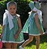 summer children clothes green gingham outfits summer baby clothing children clothing