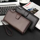 Atacado baellerry longa homens de neg&oacute;cios clutch bag 22 cart&otilde;es tri-fold carteira de neg&oacute;cios homens carteira baellerry dompet