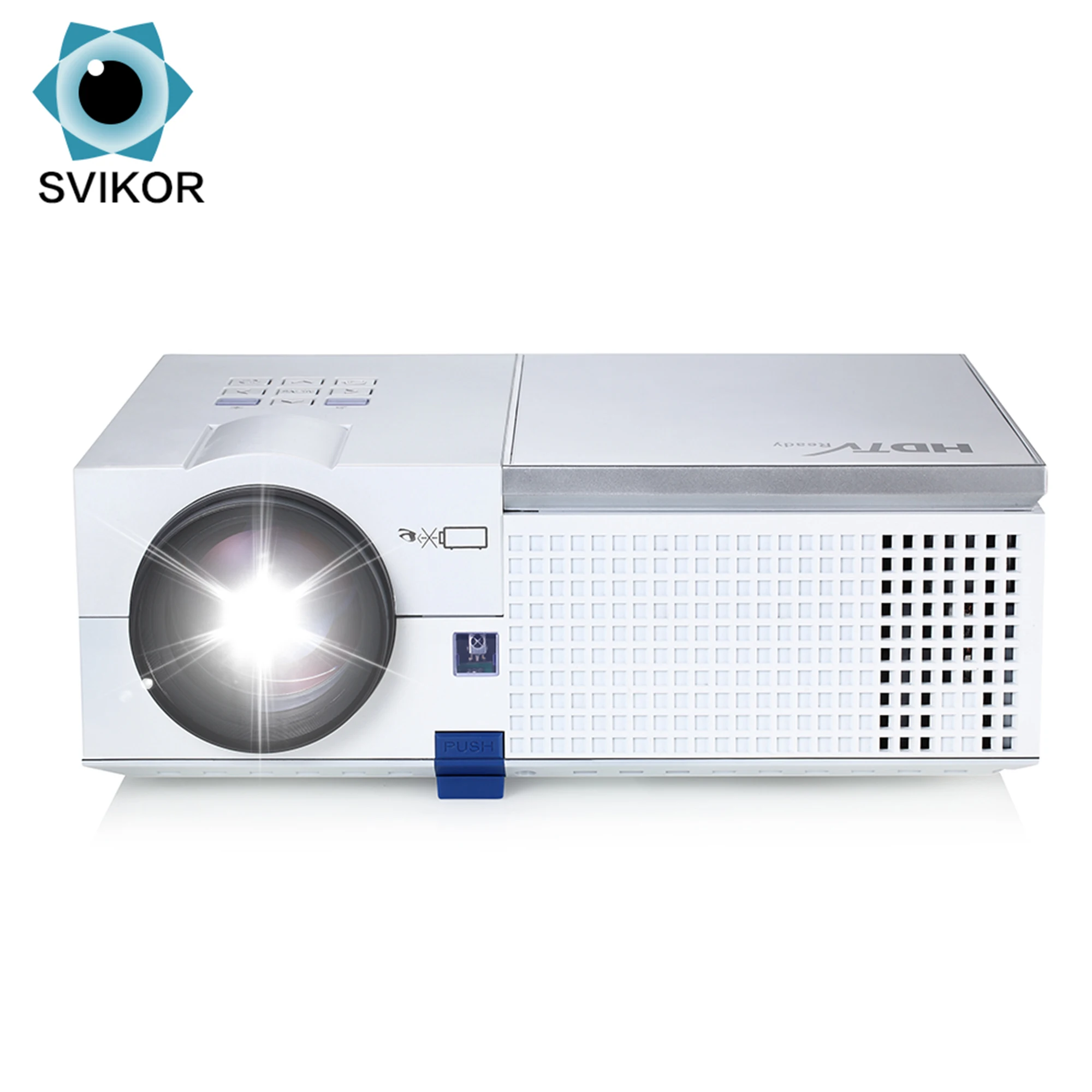 

Professional Led 3D Lcd Projector Video Projector 6000 Lumens, White/golden/ black