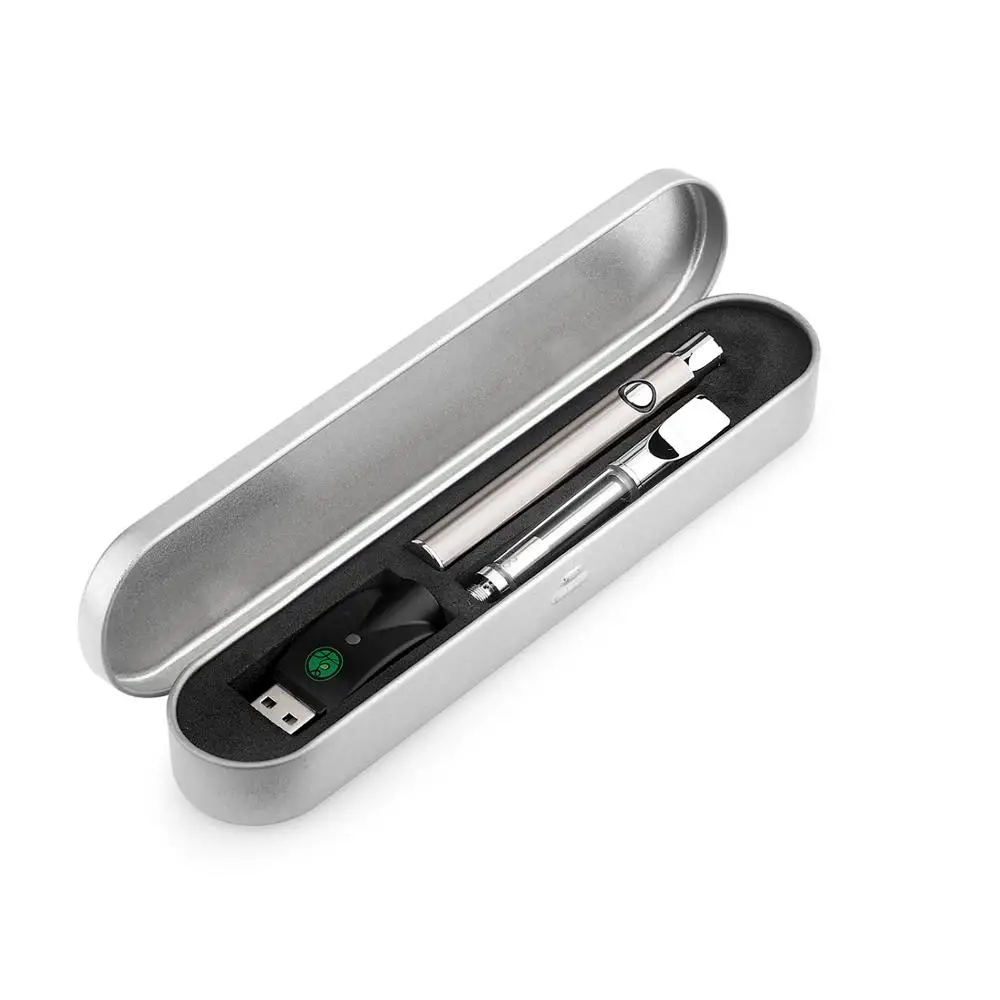 
CBD Oil Atomizer Kit Vape Pen Automatic Battery Charger Metal Case 