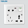 Cheap Price 16A Waterproof Electric 2 Pin And 3 Pin Multi Socket Wall Sockets With Wall Switch
