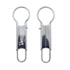GWD004 silver gordon interlock snap key chain, 316L stainless steel gordon keyring laser printing custom logo key tag