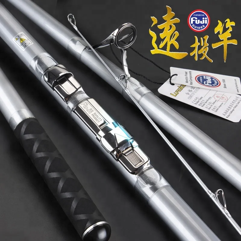 

Lurekiller Japan Full Fuji Surf Rod 4.20M 46T Carbon 3 Sections 100-250G Surf casting rods, Blue/sliver