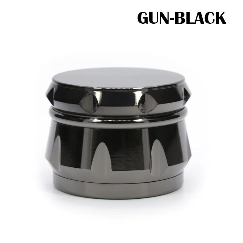 

63mm zinc alloy drum type herb grinder custom logo tobacco weed grinder, Black;gold;gun black