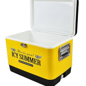 Image of Custom pattern print 51L metal cooler box