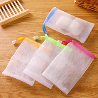 

Double Layers Easy Clean Reusable Bubble Foam Net Handmade Soap Easy Bubble Mesh Bag PE Mesh Soap Bag