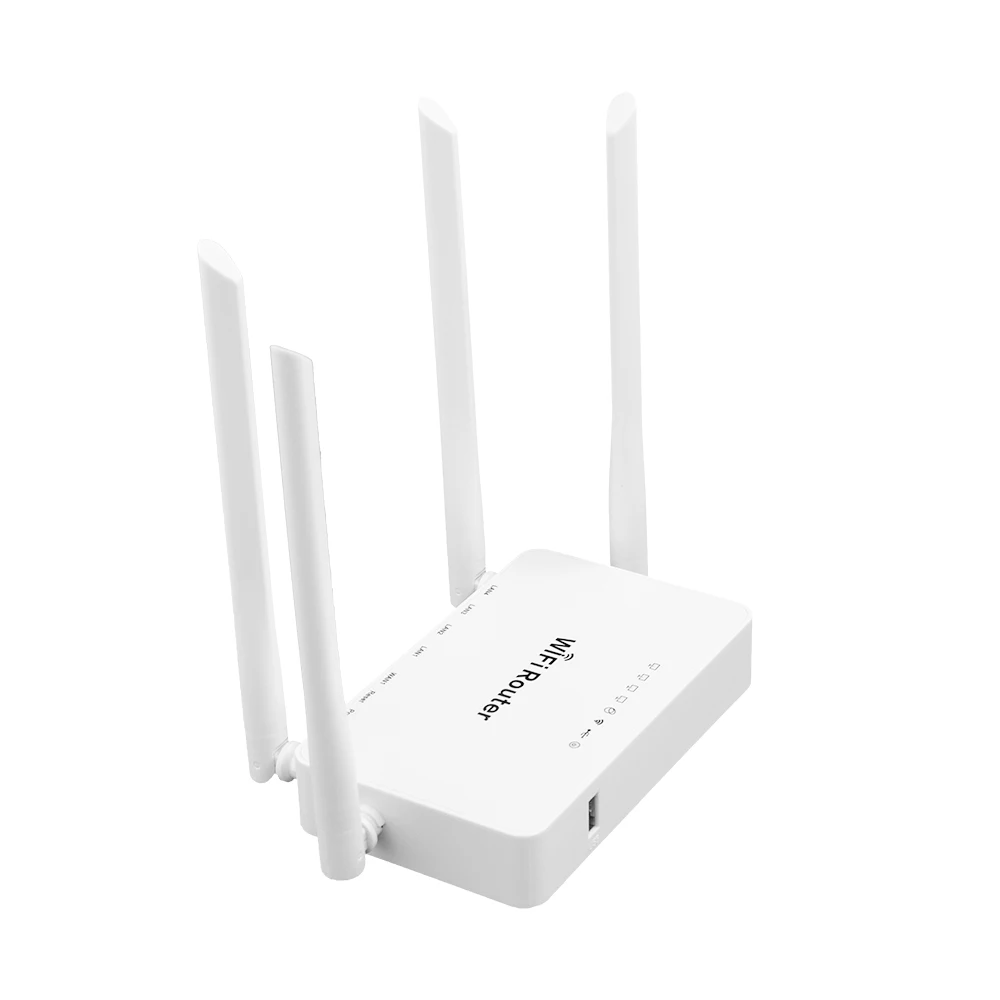 

Stable performance unlock 2.4G wifi 300Mbps 4*LAN ports Openwrt wireless router, White
