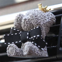 

Cute Bear Shaped Scented Ceramic Car Vent Clip Aroma Oil Diffuser Plaster Air Freshener