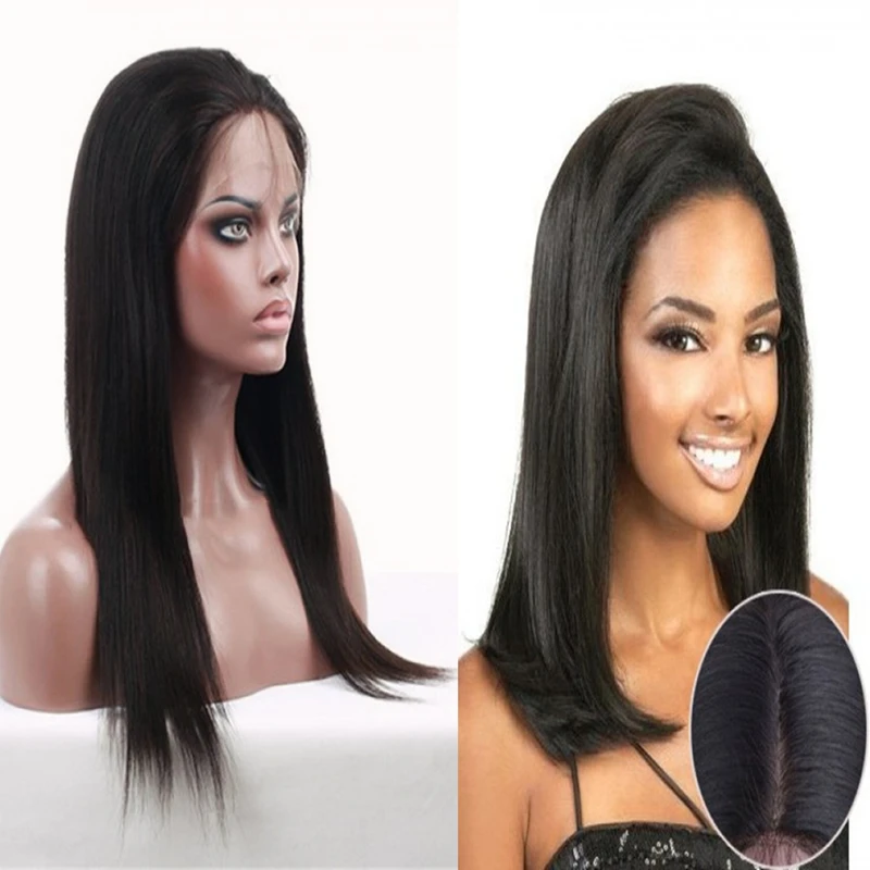 

Guangzhou India Virgin Full Lace Human Hair Wigs Glueless Full Lace Front Wig Natural Black Straight Wigs for Black Women Fr