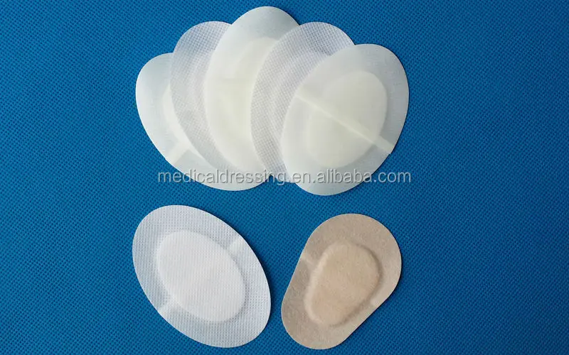 Medical Absorbent Cotton Sterile Gauze Eye Pad Patch With Adhesive Edge