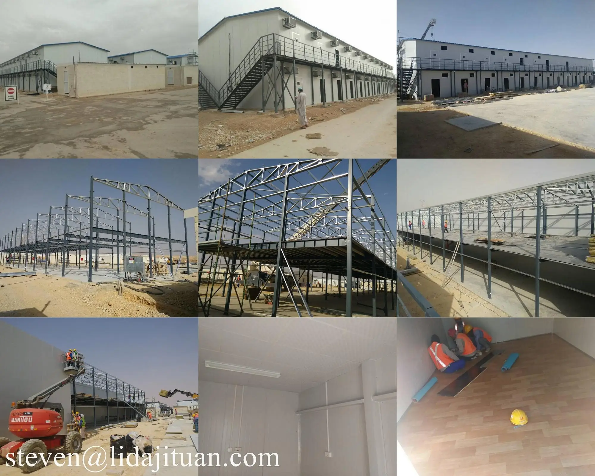 Construction site prefabricated house Staff accommodation building TCF camp modular house