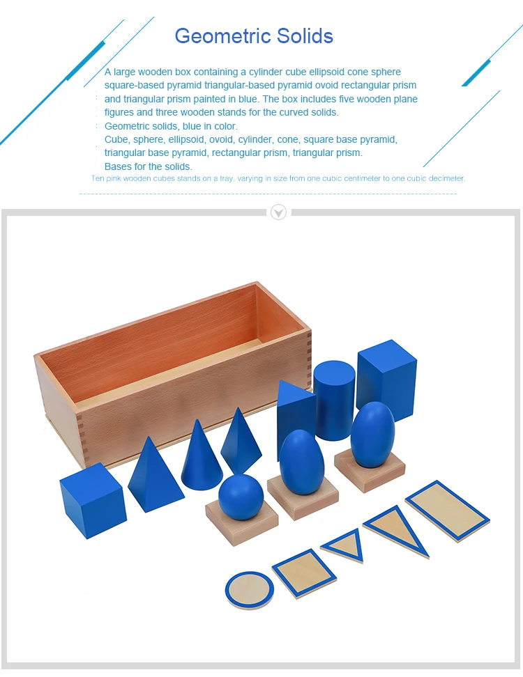 wooden montessori materials sensorial educational baby toys