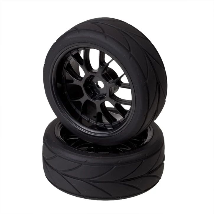 new tire 6111 1/10 on road rc car wheel rim & tyre black