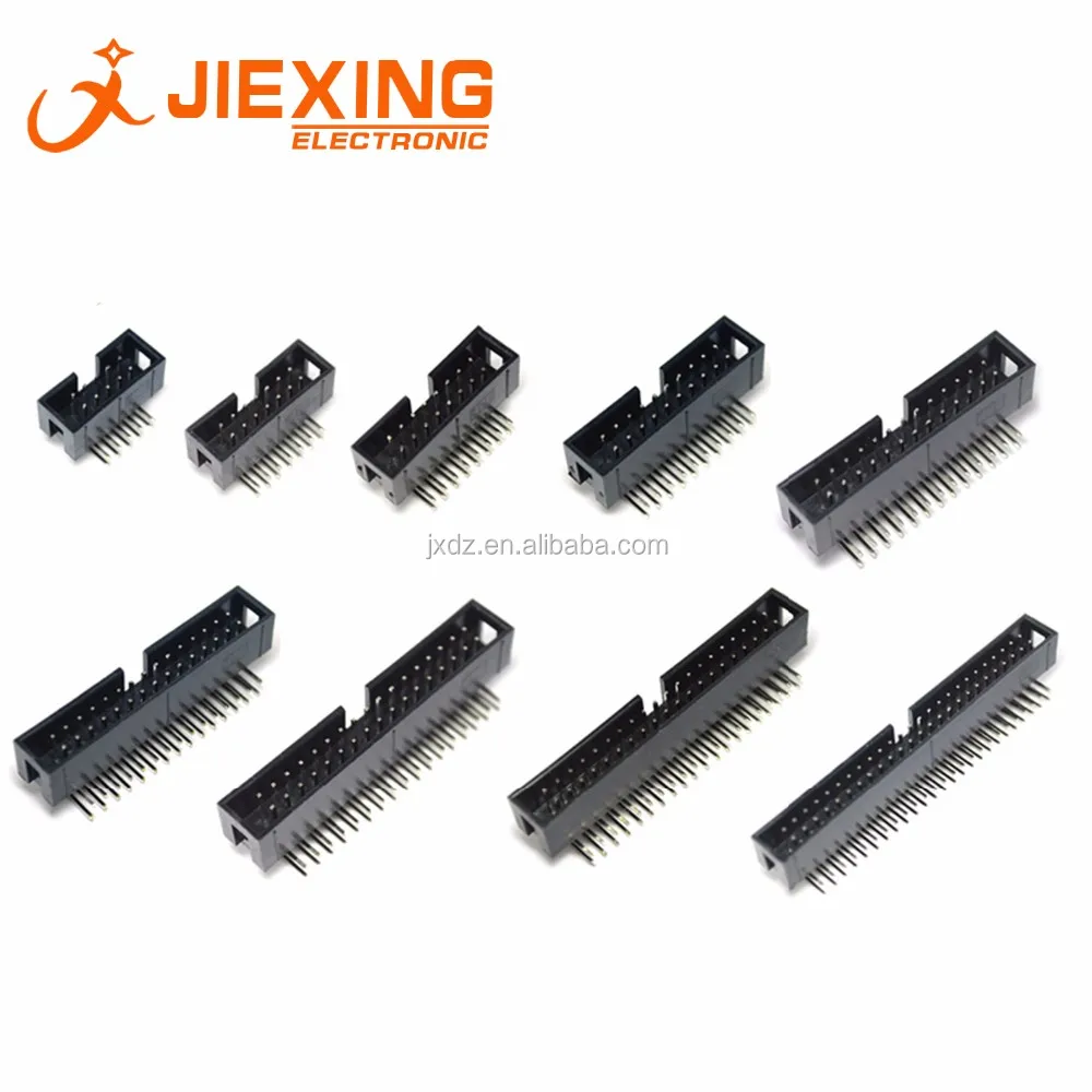 Idc Connector 2.54mm 2x17p 34pin Male Header Right Angle Dc334p For