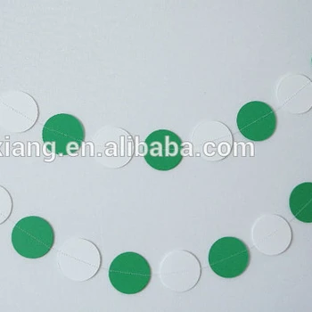 Green And White Paper Garland Graduation Decorations Birthday