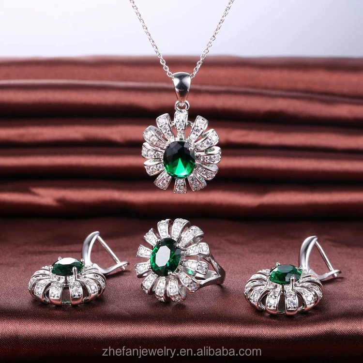 China Wholesale Fashion Women Cubic Zirconia Crystal 925 Sterling Silver Jewelry Sets Buy 925