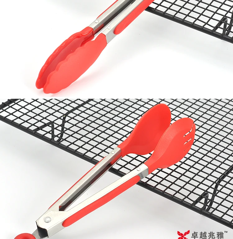 367 7 Inch Cheap Bbq Grill Tong Sets 2in1 Tong And Spatula Mini Food