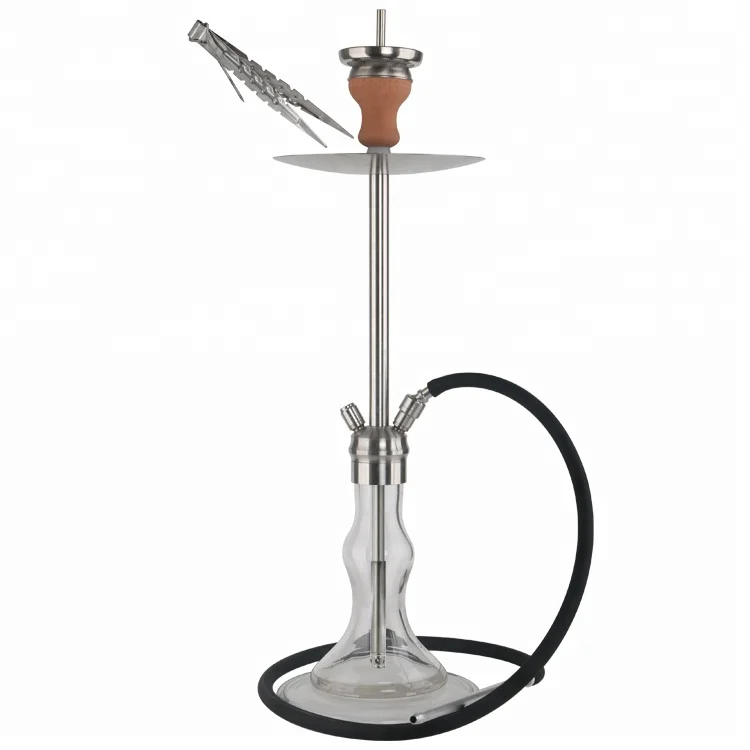 

2018 new design Stainless Steel Shisha SS hookah Click Hookah DIY Shisha Wholesale, Original stainless steel color shaft,vase:golden/sliver