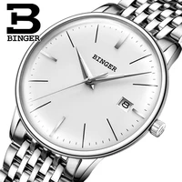 

BINGER 5078 S Seiko Automatic Movement Top Brand Luxury Stainless Steel Strap Men Mechanical Watch