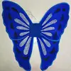 2019 new coming kids fairy party blue glitter gauze butterfly wings for party halloween decoration