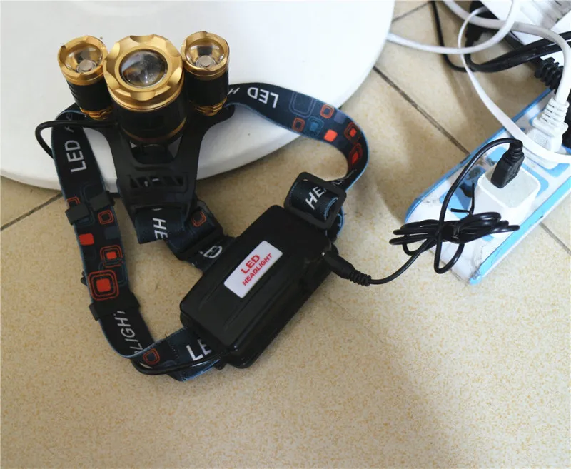 10000lm XML 3T6 Outdoor lighting Rechargeable Led Headlight Lantern ZOOM Headlamp Light +218650 Battery +Car AC Charger +USB 11.jpg