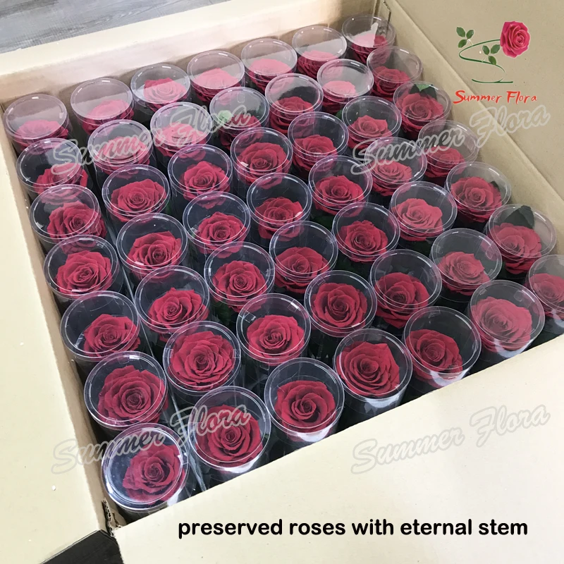 Wholesale Beautiful Real Natural Round Preserved Flower Box Application Type Preserved Roses