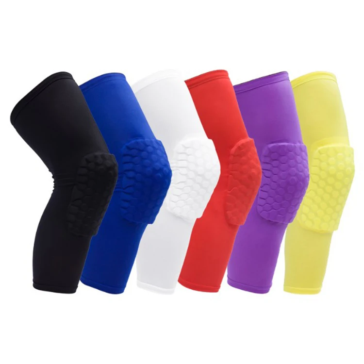 

High Quality Spandex Knee Brace Anti-collision Honeycomb Basketball Knee Pad, Six color