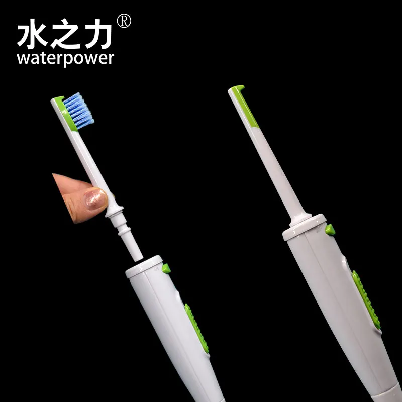 
Manual water pressure teeth cleaner oral irrigator that sprays water 